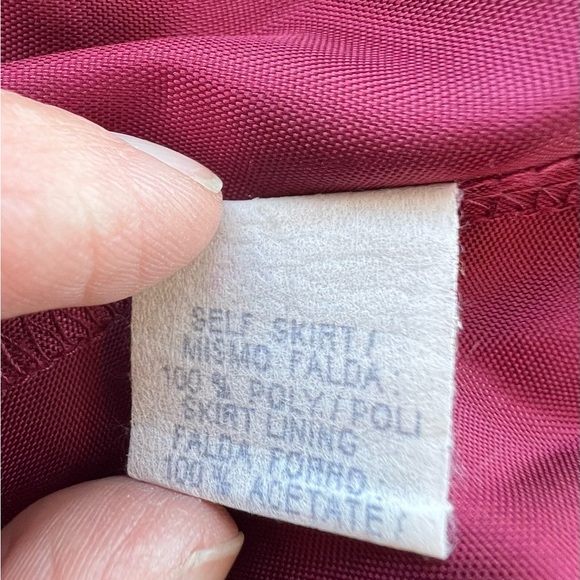 CRIMSON by Lawrence Kurtz STUNNING BURGUNDY LAYERED SKIRT Sz 4 PROM EVENING WEAR - Picture 8 of 9